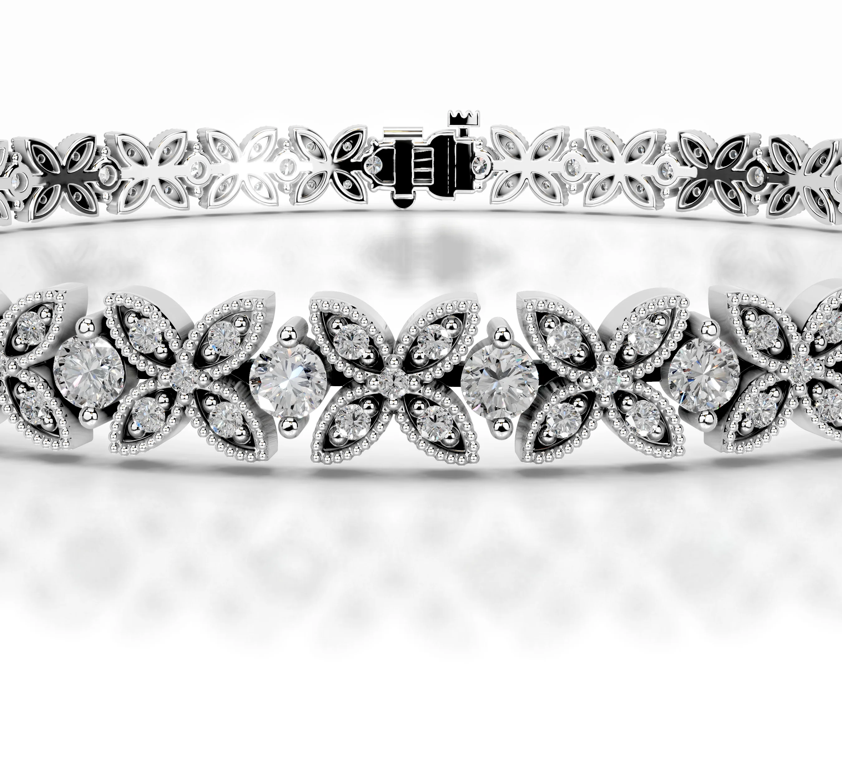 2.5 TCW Round Lab Grown Diamond Tennis Bracelet