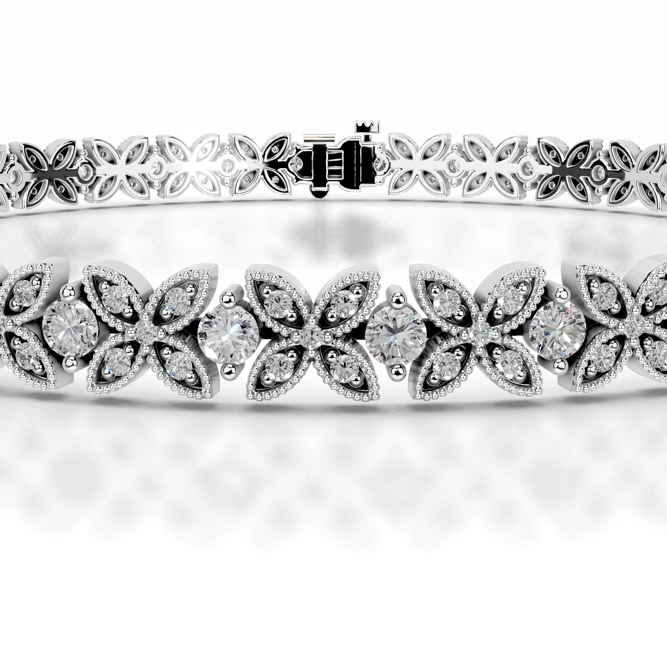 2.5 TCW Round Lab Grown Diamond Tennis Bracelet
