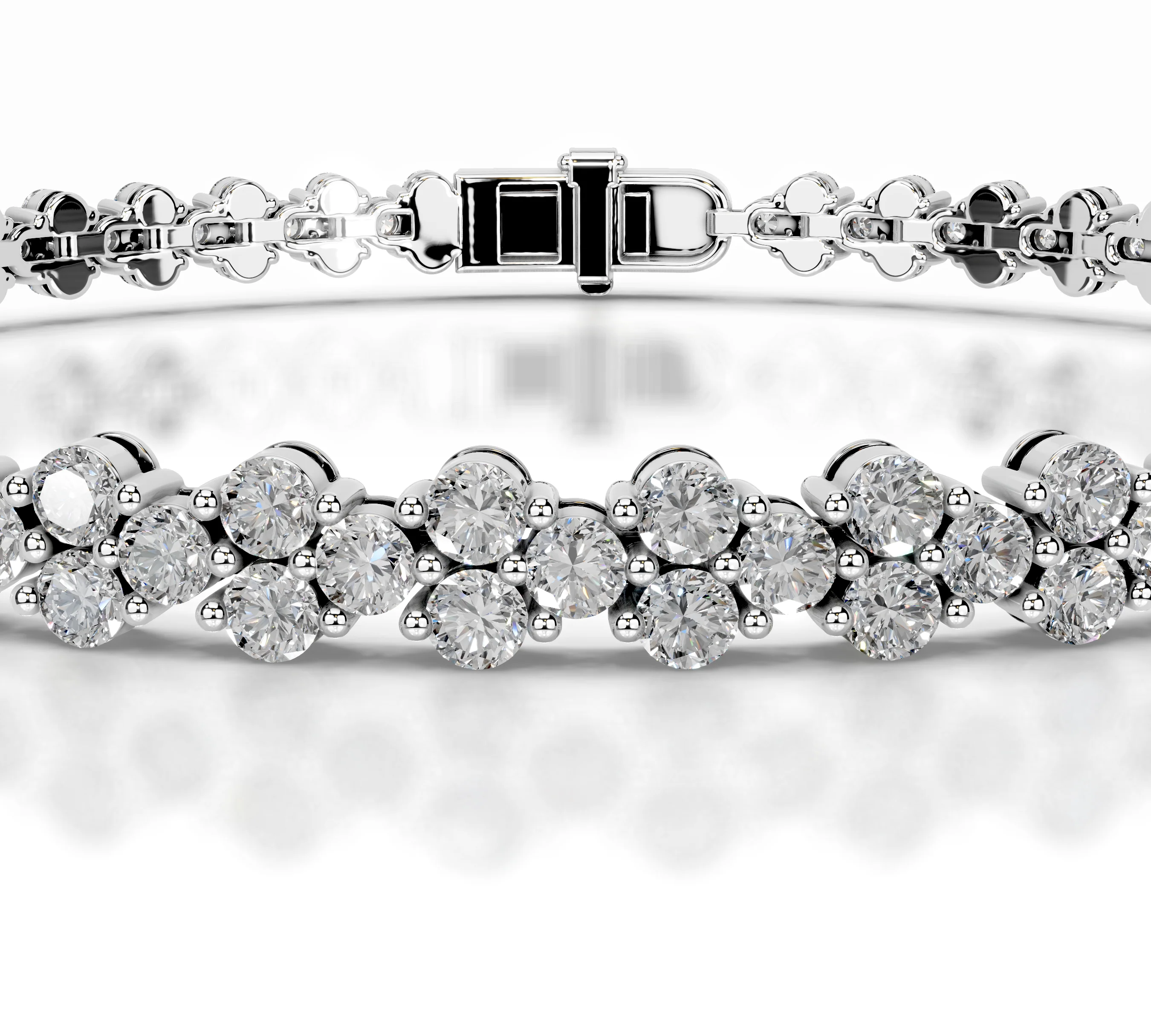 7.5 TCW Round Lab Grown Diamond Tennis Bracelet