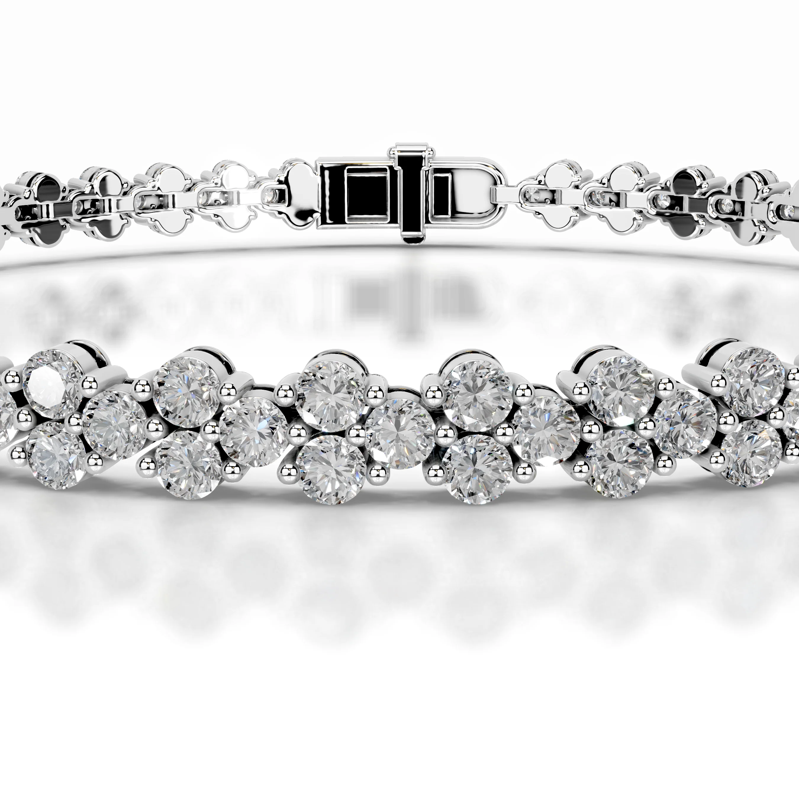 7.5 TCW Round Lab Grown Diamond Tennis Bracelet