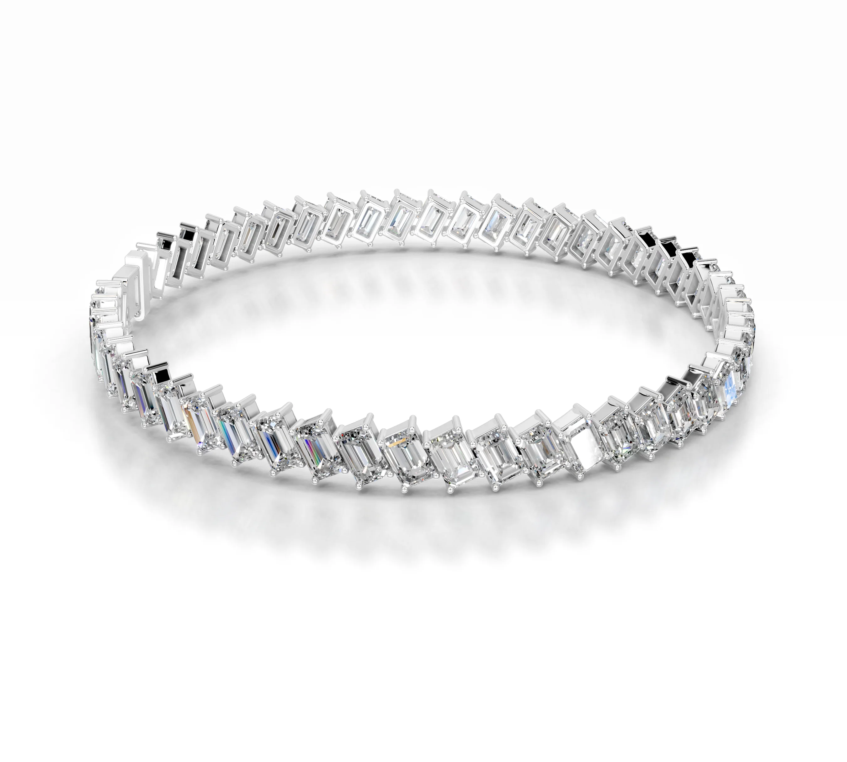15 TCW Round Lab Grown Diamond Tennis Bracelet