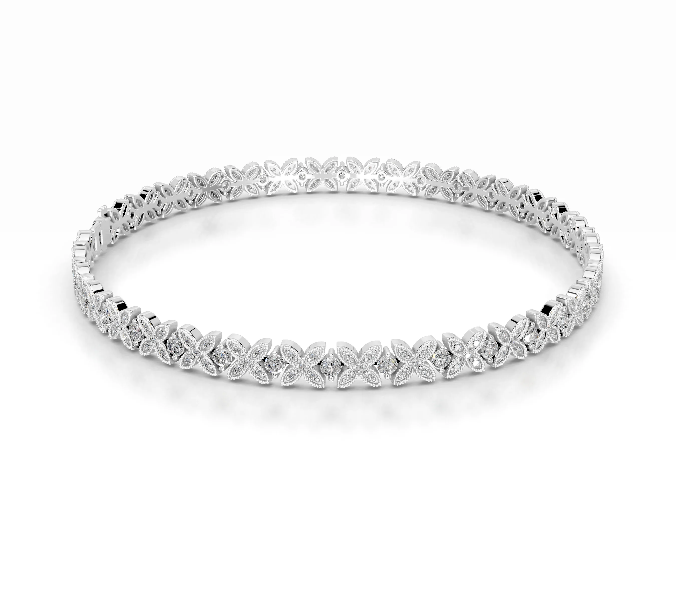 2.5 TCW Round Lab Grown Diamond Tennis Bracelet