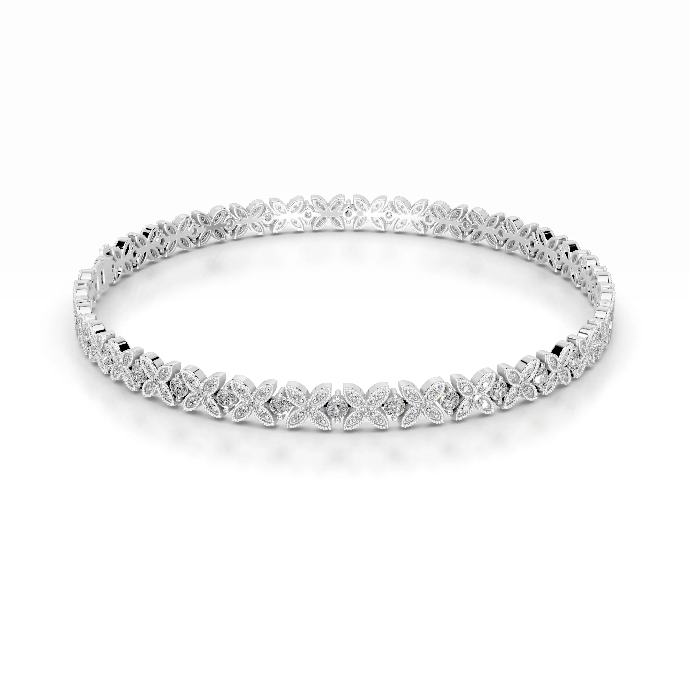 2.5 TCW Round Lab Grown Diamond Tennis Bracelet