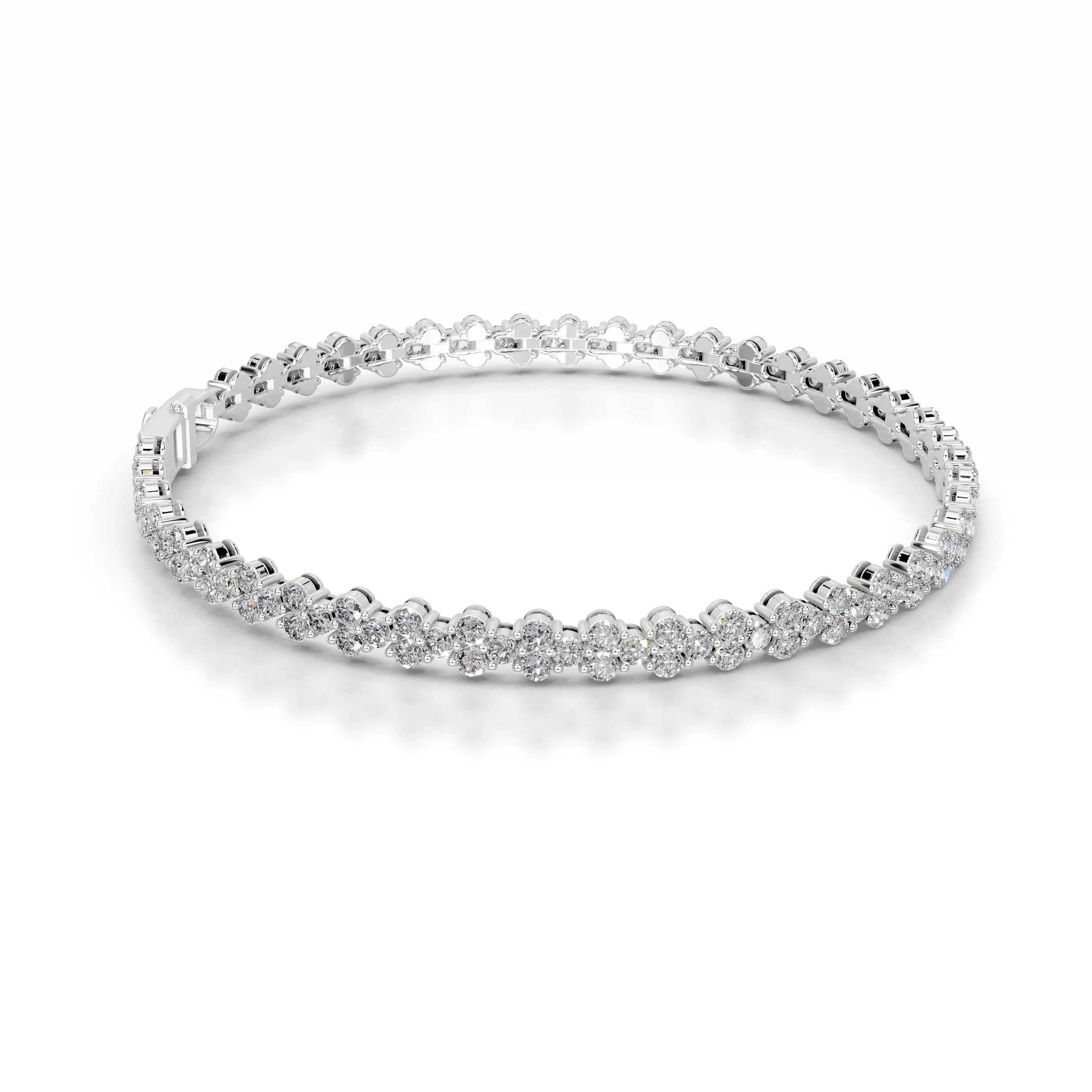 7.5 TCW Round Lab Grown Diamond Tennis Bracelet