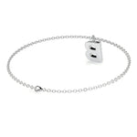 0.15 TCW Round Lab Grown Diamond Initial Bracelet