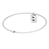 0.15 TCW Round Lab Grown Diamond Initial Bracelet