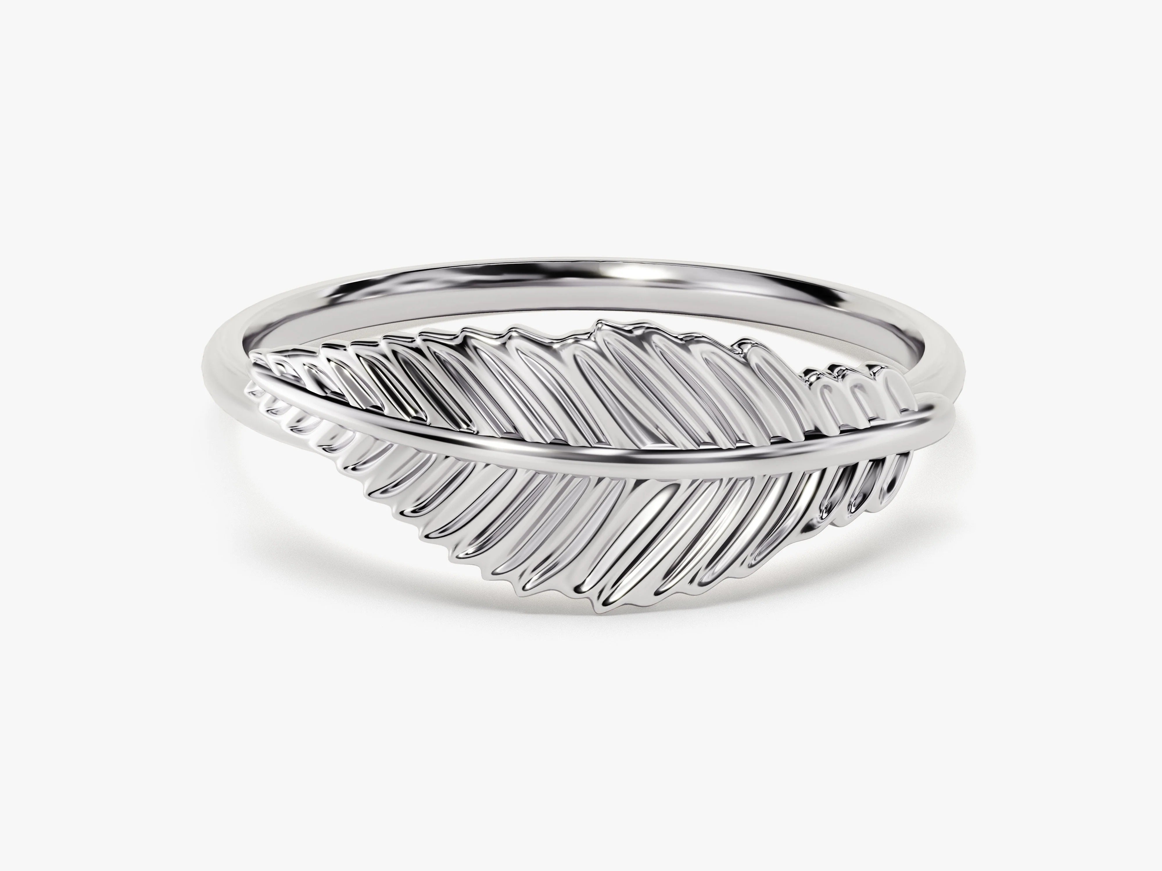 Feather Wedding Band