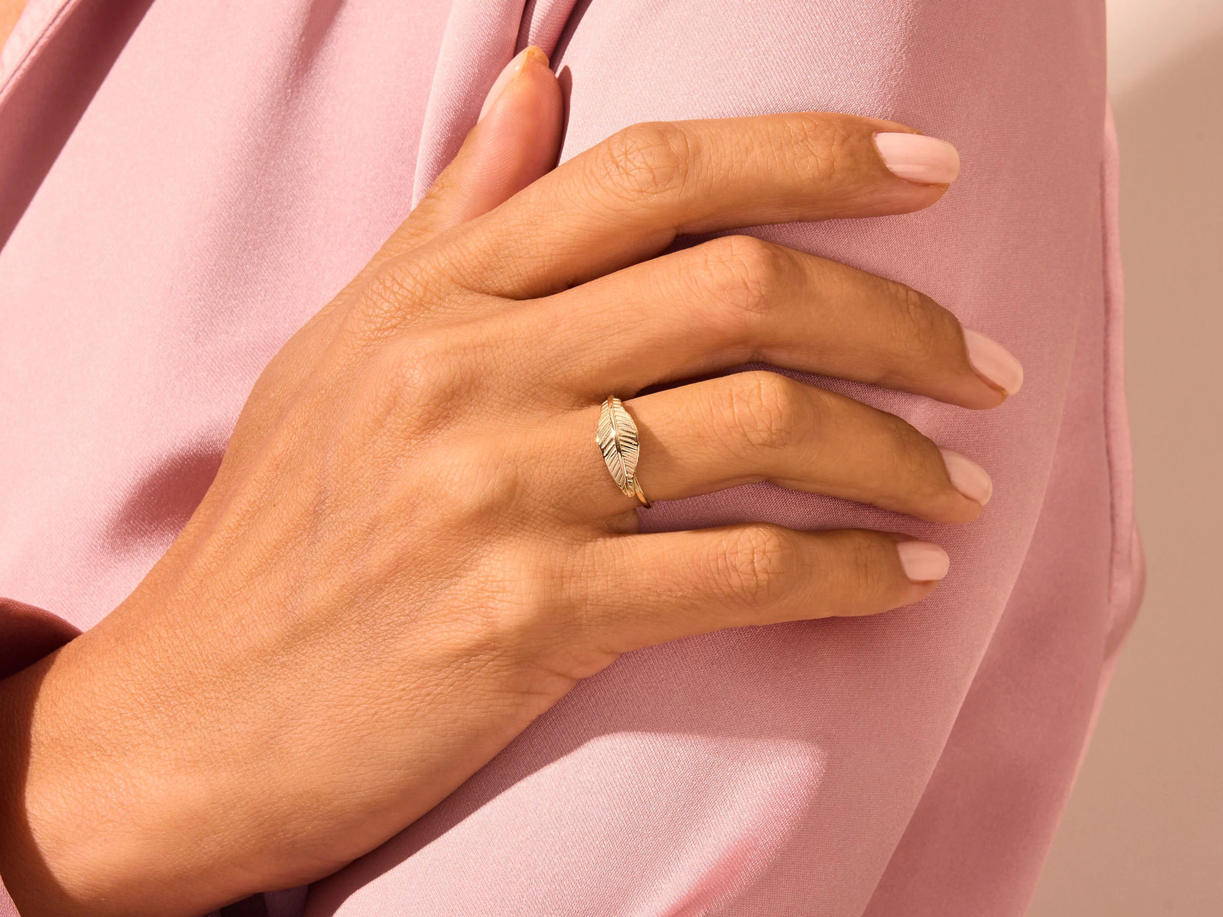 Feather Wedding Band