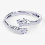 Hugging Hand Wedding Band