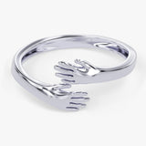 Hugging Hand Wedding Band