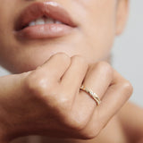 0.15 TCW Round Shaped Flush Setting Lab Grown Diamond Wedding Band