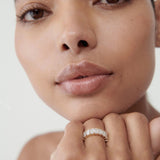 3.3 TCW Emerald Shaped Half Eternity Lab Grown Diamond Wedding Band