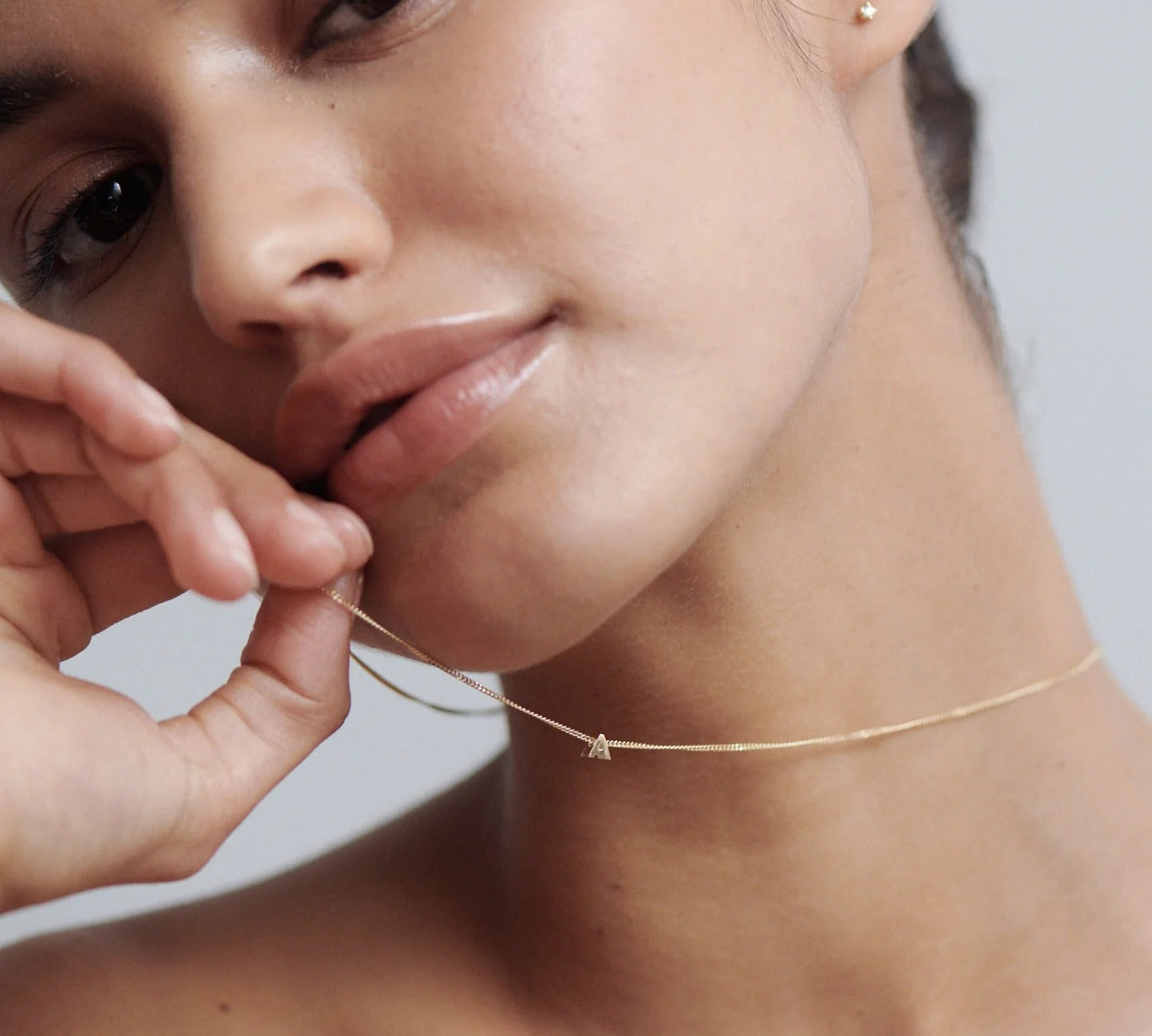 Tiny Initial Necklace