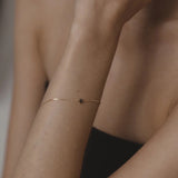 Tiny Flower Chained Bracelet