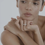 1.75 TCW Baguette Shaped Half Eternity Lab Grown Diamond Wedding Band