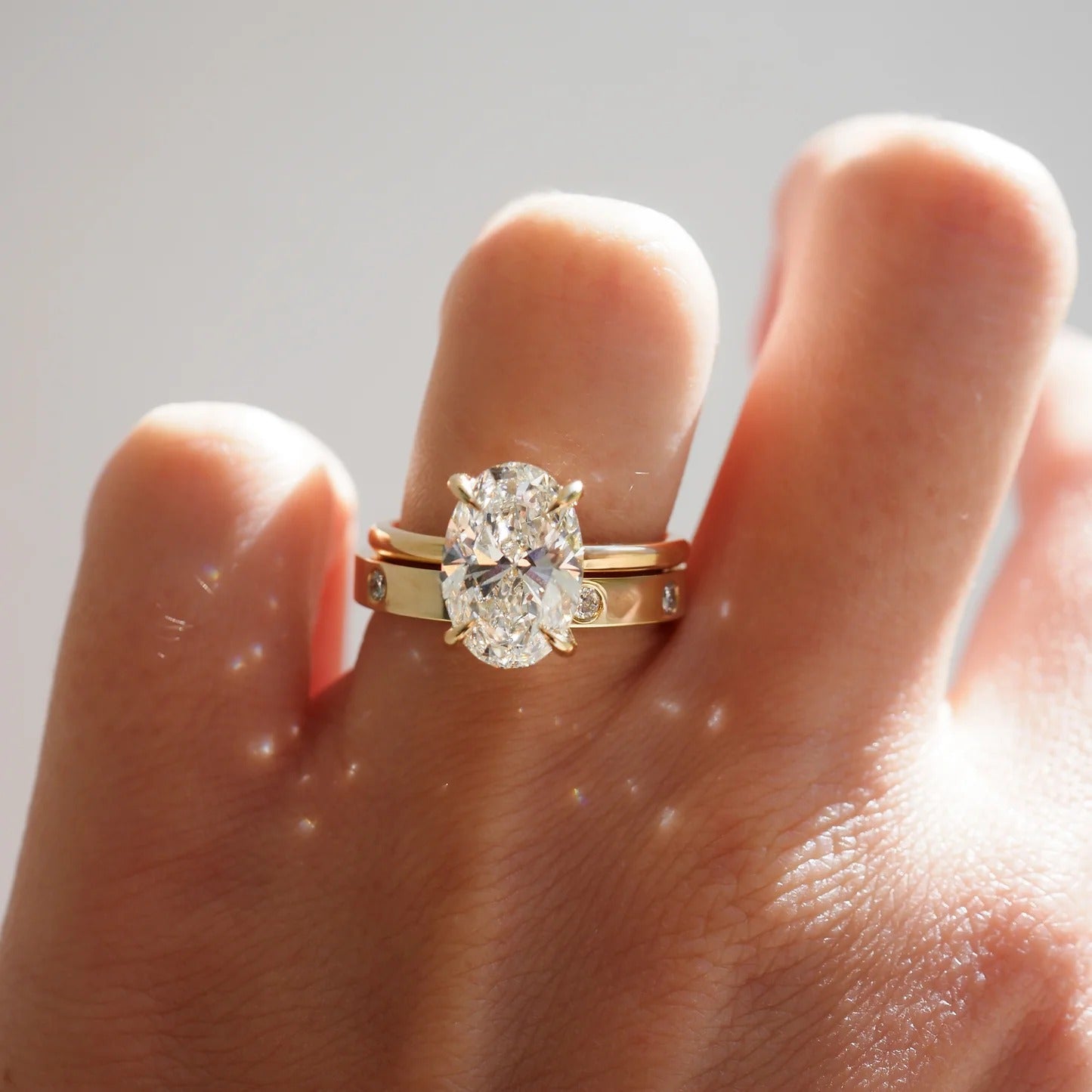 0.03 TCW Round Shaped Flush Setting Lab Grown Diamond Wedding Band