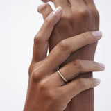 0.01 TCW Round Shaped Flush Setting Lab Grown Diamond Wedding Band