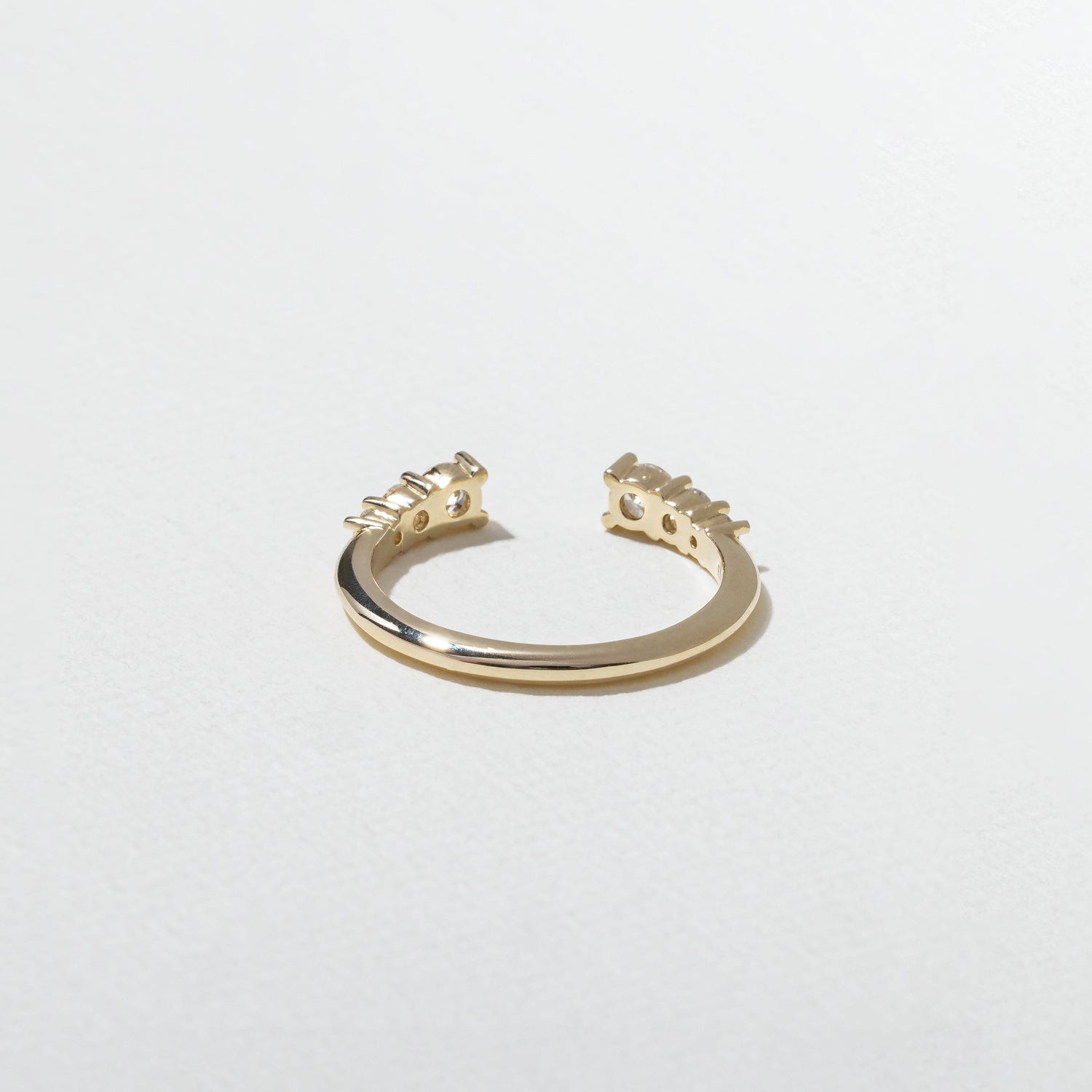 0.38 TCW Round Shape Open Shank Wedding Band