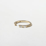 0.24 TCW Baguette - Open Shank Wedding Band