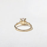 Round  Lab Grown Diamond Three Stone Engagement Ring