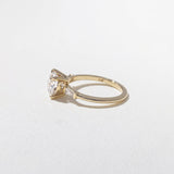 Round  Lab Grown Diamond Three Stone Engagement Ring