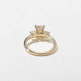 Emerald Lab Grown Diamond Three Stone Engagement Ring