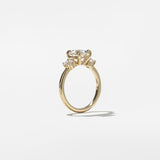 Oval Lab Grown Diamond Three Stone Engagement Ring