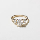 Oval Lab Grown Diamond Three Stone Engagement Ring