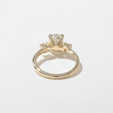 Oval Lab Grown Diamond Three Stone Engagement Ring