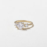 Round Lab Grown Diamond Three Stone Engagement Ring