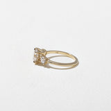 Round Lab Grown Diamond Three Stone Engagement Ring