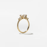 Round Lab Grown Diamond Three Stone Engagement Ring