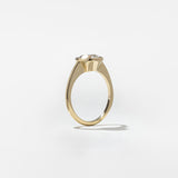 Oval Lab Grown Diamond Bezel Solitaire Engagement Ring