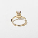 Emerald Lab Grown Diamond Pave Setting Engagement Ring