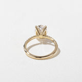Oval Lab Grown Diamond Pave Setting Engagement Ring