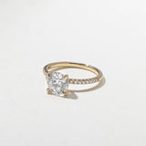 Round Lab Grown Diamond Pave Setting Engagement Ring