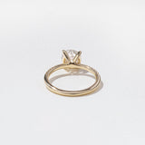 Round Lab Grown Diamond Pave Setting Engagement Ring