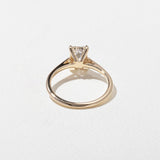 Emerald Lab Grown Diamond Solitaire Engagement Ring