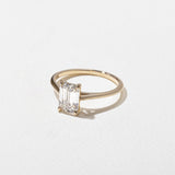 Emerald Lab Grown Diamond Solitaire Engagement Ring