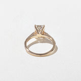 Emerald Lab Grown Diamond Pave Setting Engagement Ring