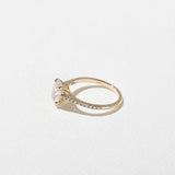 Oval Lab Grown Diamond Pave Setting Engagement Ring