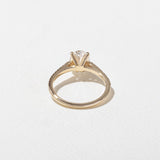 Oval Lab Grown Diamond Pave Setting Engagement Ring
