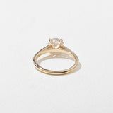Round Lab Grown Diamond Pave Setting Engagement Ring