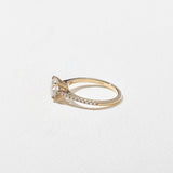 Round Lab Grown Diamond Pave Setting Engagement Ring