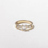 Emerald Lab Grown Diamond Five Stone Engagement Ring