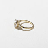 Oval Lab Grown Diamond Three Stone Engagement Ring