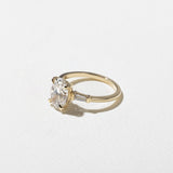 Oval Lab Grown Diamond Three Stone Engagement Ring