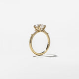 Oval Lab Grown Diamond Three Stone Engagement Ring