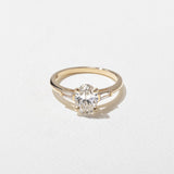 Oval Lab Grown Diamond Three Stone Engagement Ring