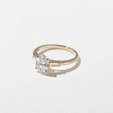 Oval Lab Grown Diamond Three Stone Engagement Ring